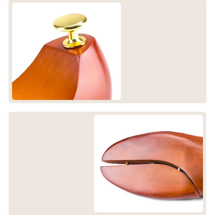 1 Pair Solid Wood Retractable Shoe Last Adjustable Shoe Supporter Shaping Moisture-Proof Shoe Support