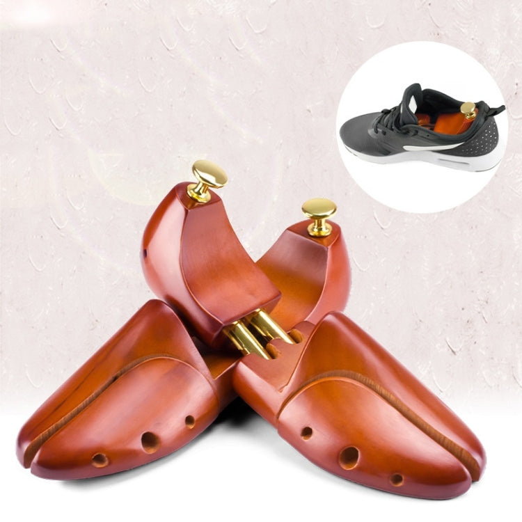 1 Pair Solid Wood Retractable Shoe Last Adjustable Shoe Supporter Shaping Moisture-Proof Shoe Support