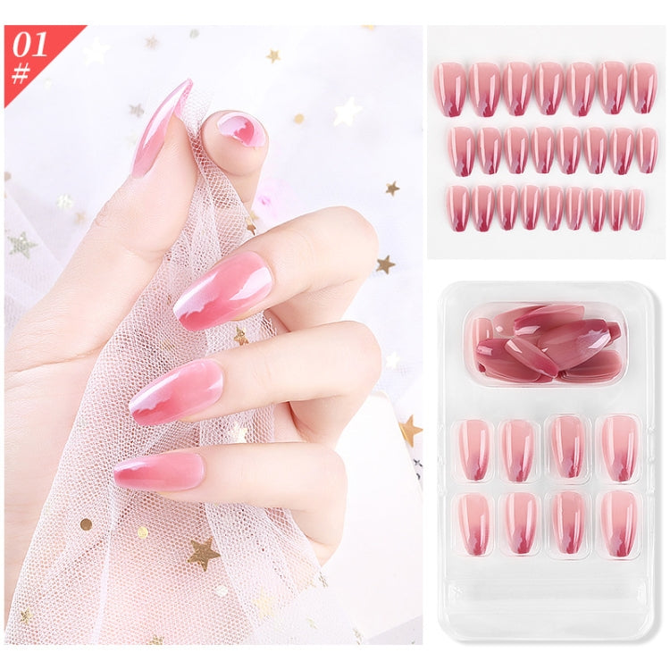 5 Sets Wear Nail Art Christmas Ballet Fake Nails Finished Product Removable Wear Nail