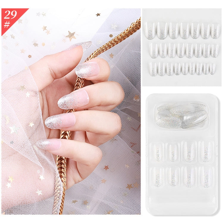 5 Sets Wear Nail Art Christmas Ballet Fake Nails Finished Product Removable Wear Nail