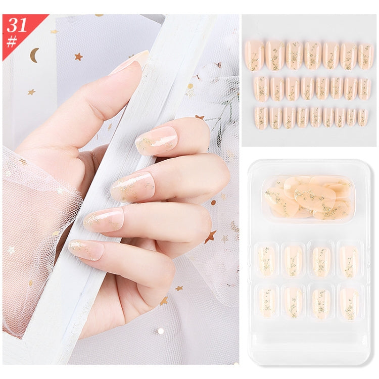 5 Sets Wear Nail Art Christmas Ballet Fake Nails Finished Product Removable Wear Nail