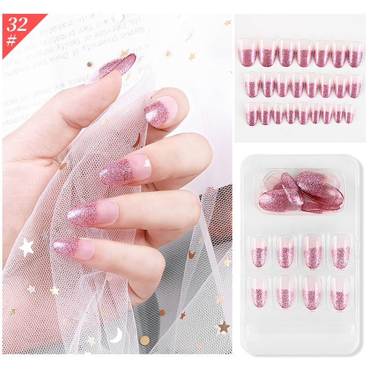 5 Sets Wear Nail Art Christmas Ballet Fake Nails Finished Product Removable Wear Nail