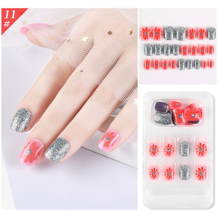 5 Sets Wear Nail Art Christmas Ballet Fake Nails Finished Product Removable Wear Nail