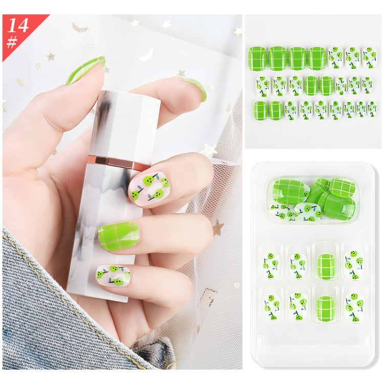 5 Sets Wear Nail Art Christmas Ballet Fake Nails Finished Product Removable Wear Nail