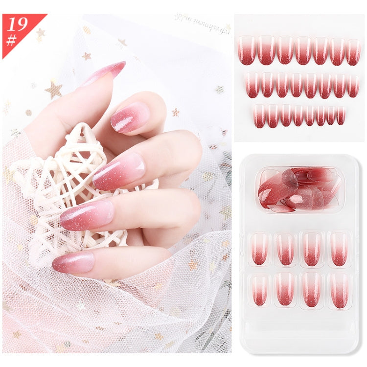 5 Sets Wear Nail Art Christmas Ballet Fake Nails Finished Product Removable Wear Nail