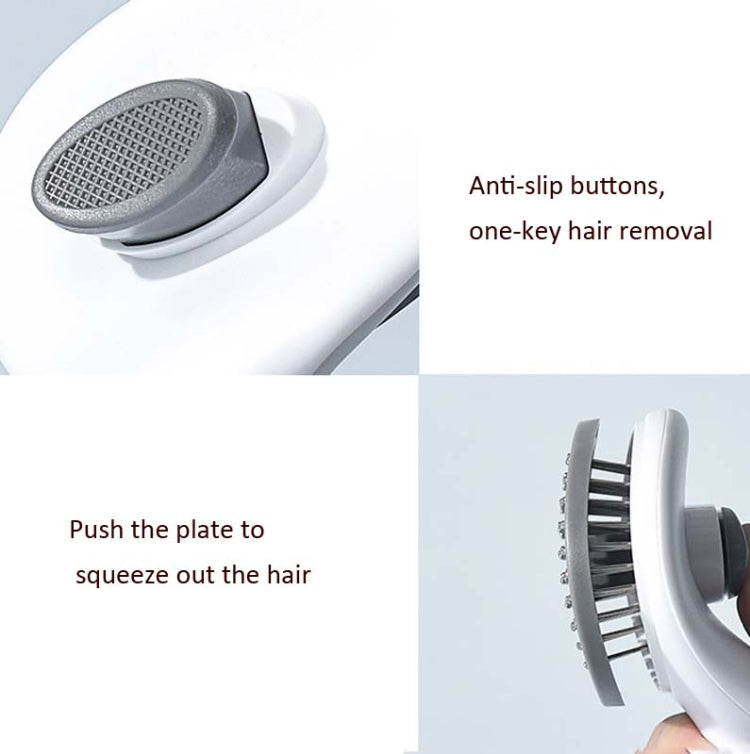 Stainless Steel Needle Automatic Cleaning Pet Hair Removal Dog Brush Pet Comb