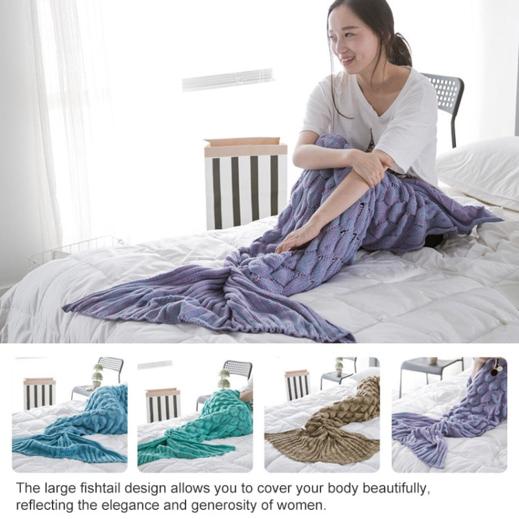 Mermaid Tail Knitted Blanket Fish Tail Blanket