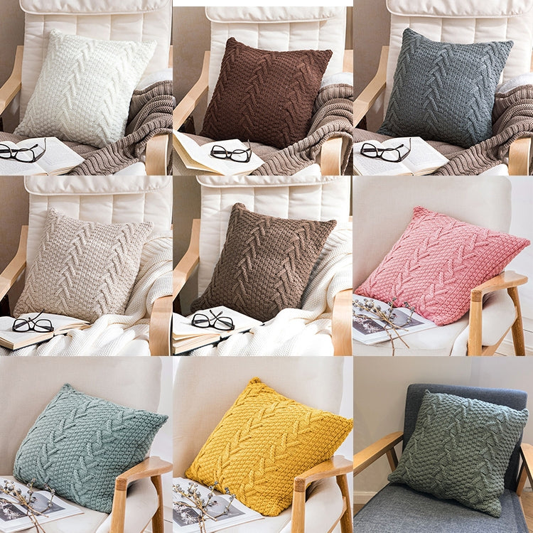 Home Wool Knitted Pillowcase