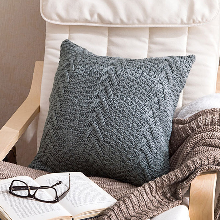 Home Wool Knitted Pillowcase
