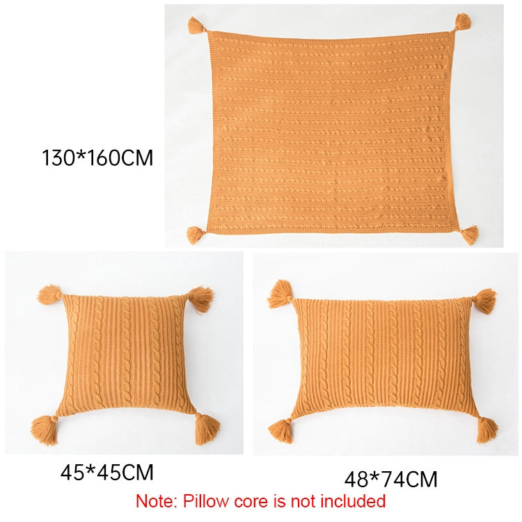 Knitted Blanket Home Casual Shawl Pillowcase Suit Without Core