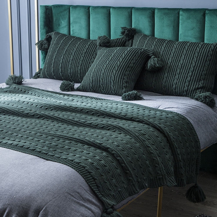 Knitted Blanket Home Casual Shawl Pillowcase Suit Without Core