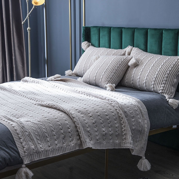 Knitted Blanket Home Casual Shawl Pillowcase Suit Without Core