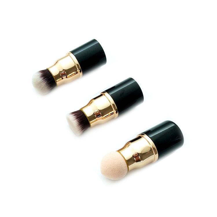 Three-In-One Makeup Brush Stitching Combination Makeup Brush Foundation Brush Loose Powder Brush Sponge Egg