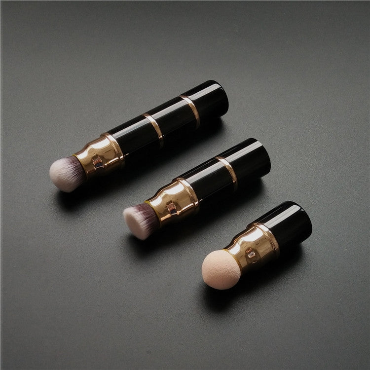 Three-In-One Makeup Brush Stitching Combination Makeup Brush Foundation Brush Loose Powder Brush Sponge Egg