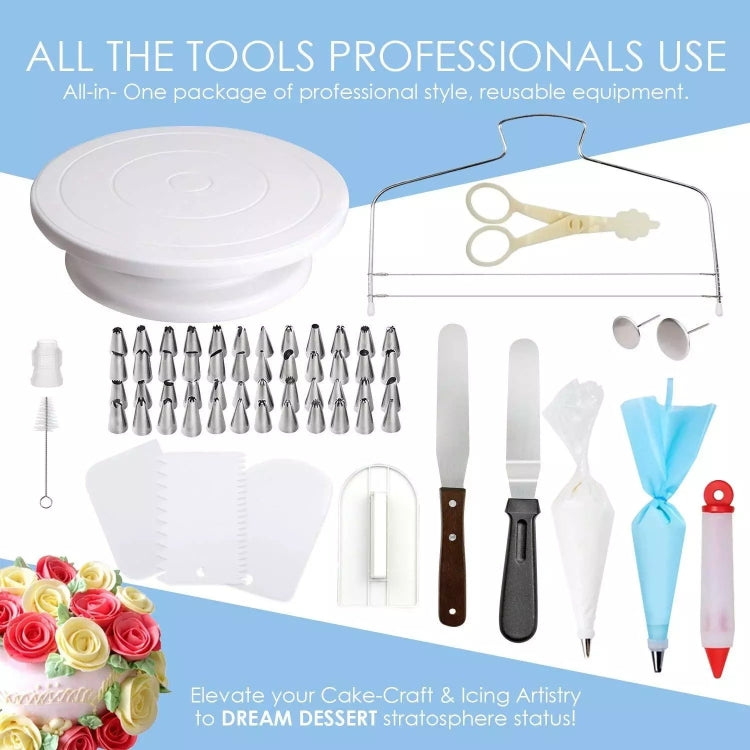 205 in 1 Cake Decorating Turntable Set Cake Decorating Mouth Baking Utensils