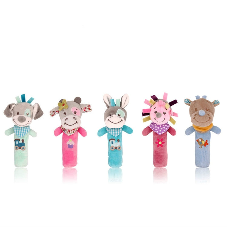 Cartoon Animal Hand Bell Rattle Interactive Toy Child Comfort Hand Grabbing Soft Plush Baby Toy