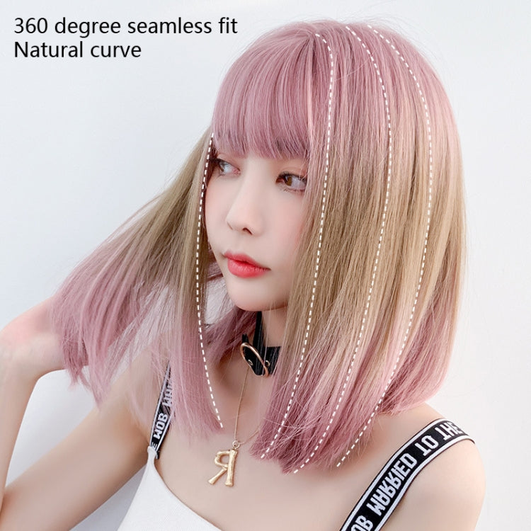 Female Gradient Highlighting Lifelike Chemical Fiber Headgear Wigs