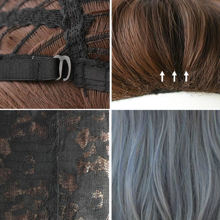 Wig Female Long Hair Big Wave Gradient Full Headgear