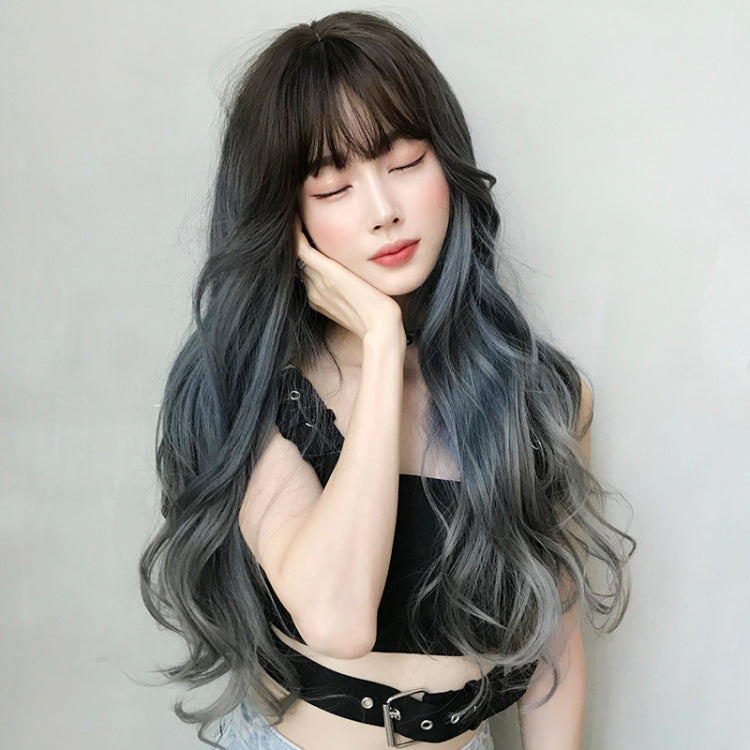 Wig Female Long Hair Big Wave Gradient Full Headgear