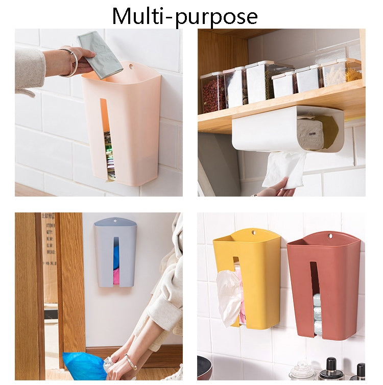 Household Wall-Mounted Paper Towel Extraction Box Kitchen Debris Sorting Box Garbage Bag Plastic Bag Storage Box