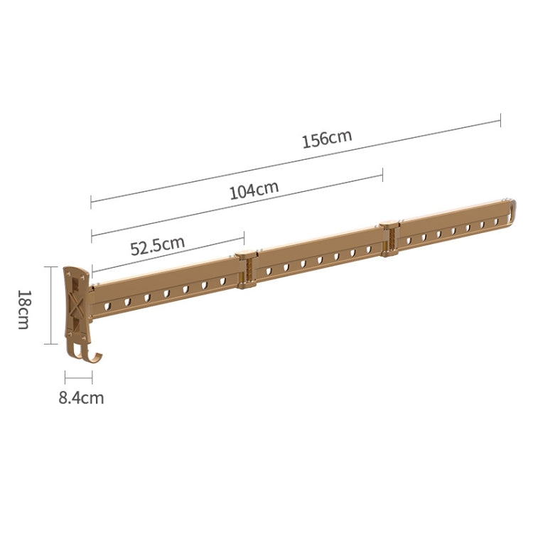 Clothes Rack Folding Telescopic Balcony Drying Rack Indoor Household Wall-Mounted Clothes Rail