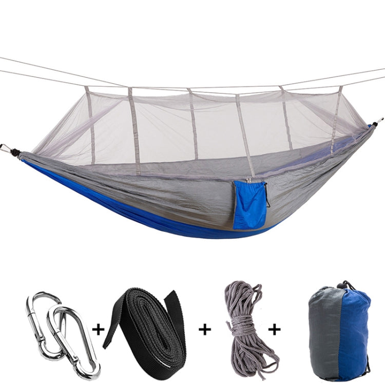 1-2 Person Outdoor Mosquito Net Parachute Hammock Camping Hanging Sleeping Bed Swing Portable  Double  Chair, 260 x 140cm