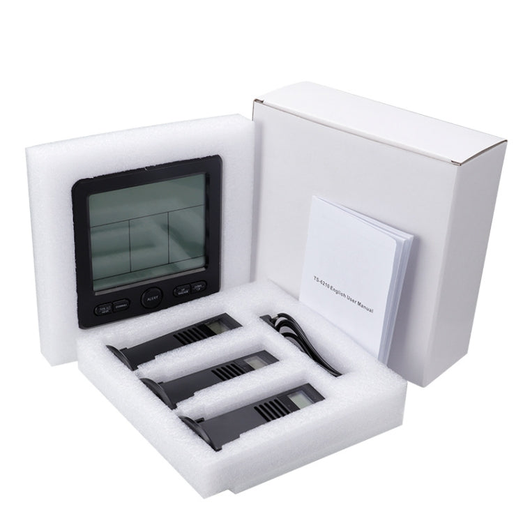 Three Dragged Multi-Function Wireless Thermometer And Hygrometer Indoor And Outdoor High-Precision Thermometer With Color Alarm