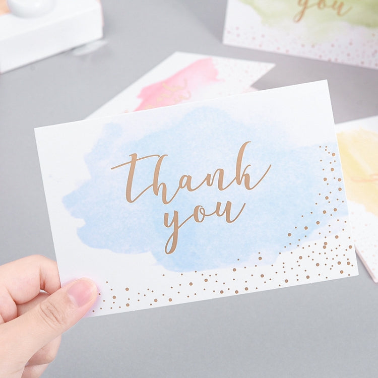 6pcs / Set Greeting Card Thank You Card Set Thanksgiving Holiday Gift Watercolor Card