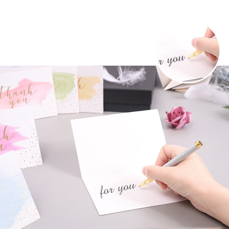 6pcs / Set Greeting Card Thank You Card Set Thanksgiving Holiday Gift Watercolor Card