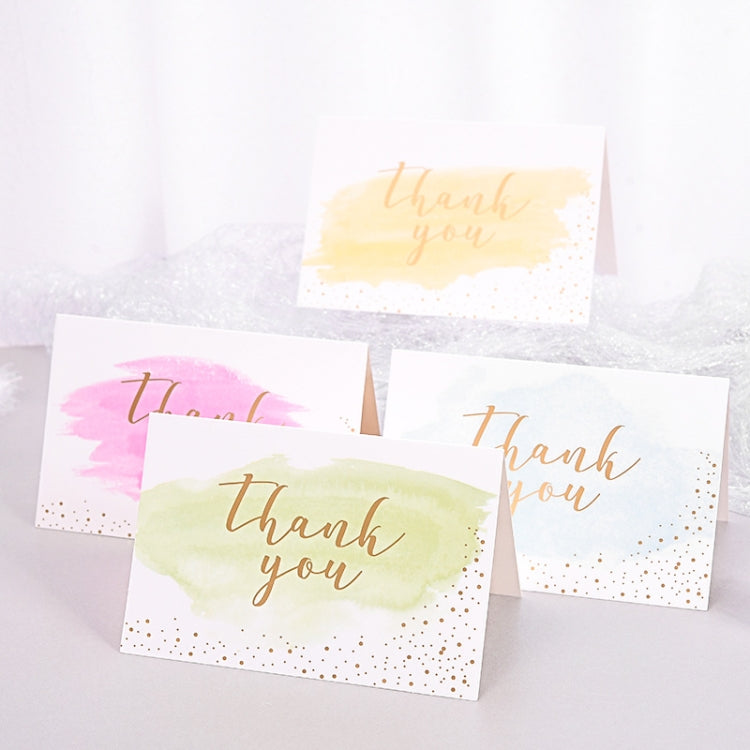 6pcs / Set Greeting Card Thank You Card Set Thanksgiving Holiday Gift Watercolor Card