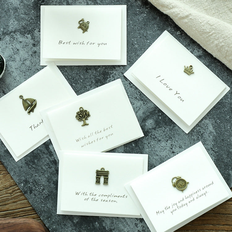 20pcs Retro Blessing Birthday High-End Thank You Message Card Lover Thanksgiving Christmas Day Greeting Card