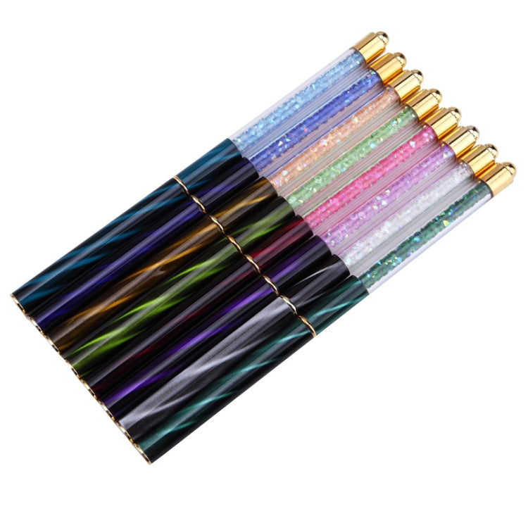 Cat Eye Pen Barrel Painted Pen With Diamond Light Therapy Nail Tool Light Therapy Pen