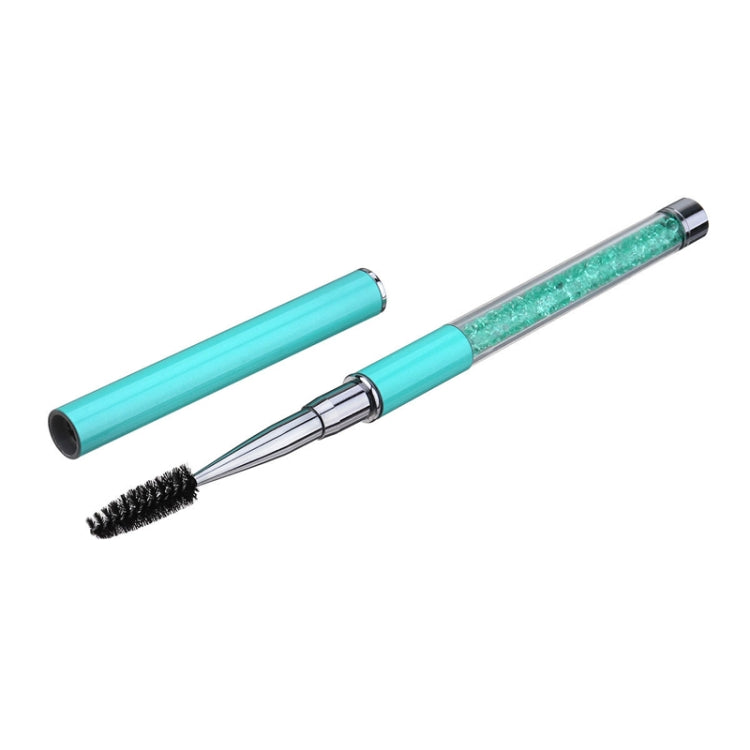 Plastic Pole Eyelash Brush Rhinestone Pole With Pen Sleeve Spiral Eyelash Brush