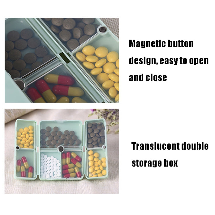 Folding Portable Sealed and Dispensing Small Pill Box