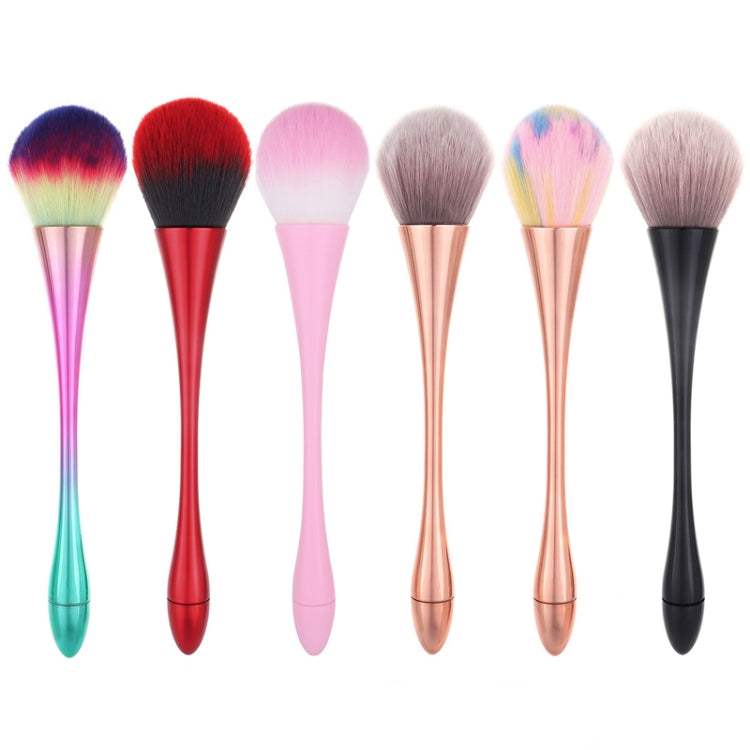Single Small Waist Makeup Brush Nail Powder Dust Blush Loose Powder Brush, Specification: Pink Green Gradient Rod