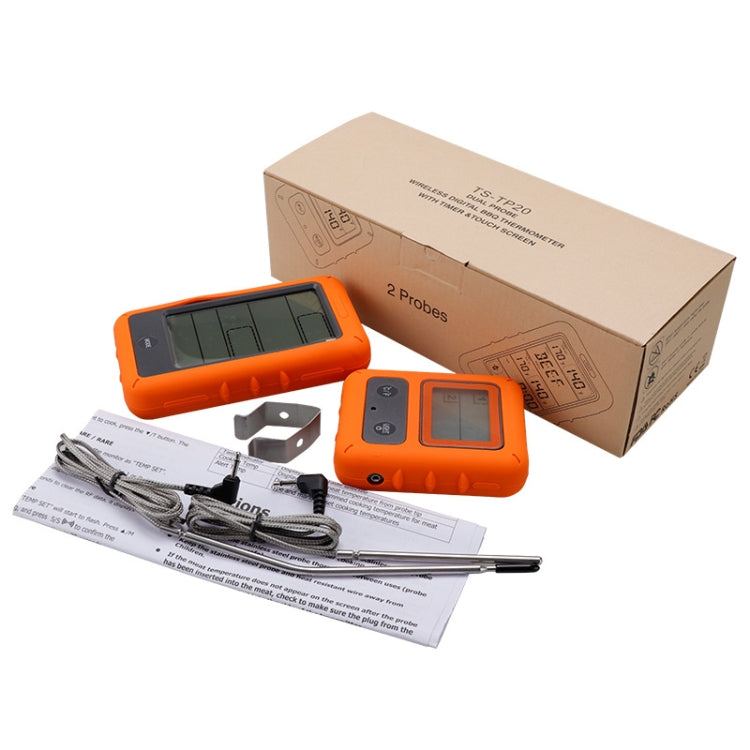 Wireless Food Thermometer Household Touch Screen BBQ Dual-Channel Kitchen  Thermometer