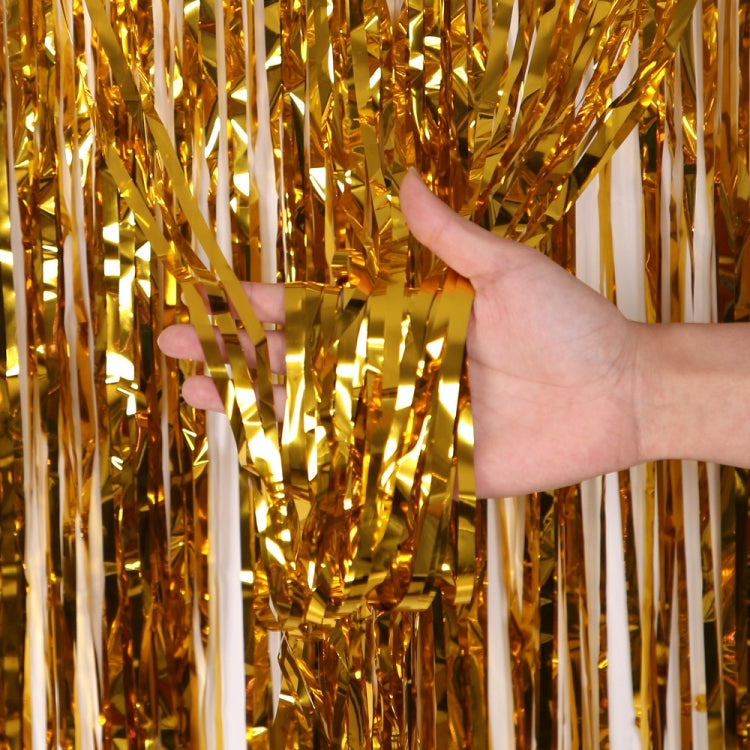 5 PCS 1 x 2m  Light Rain Silk Curtain Holiday Party Decoration Photo Background Wall Decoration