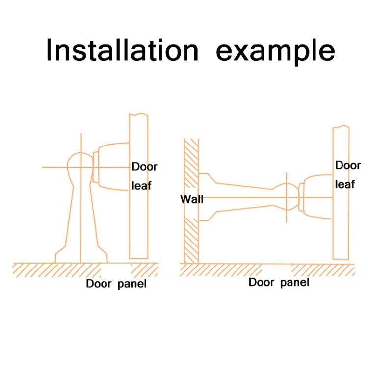 Punch-Free Stainless Steel Thickened Strong Magnetic Door Stopper