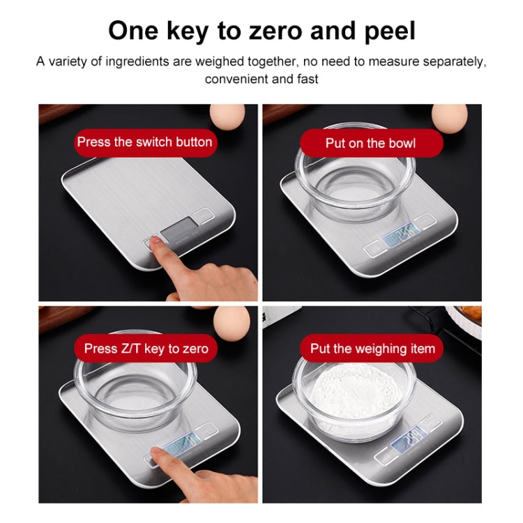 Stainless Steel Small Food Electronic Scale Kitchen Portable Baking Electronic Scale