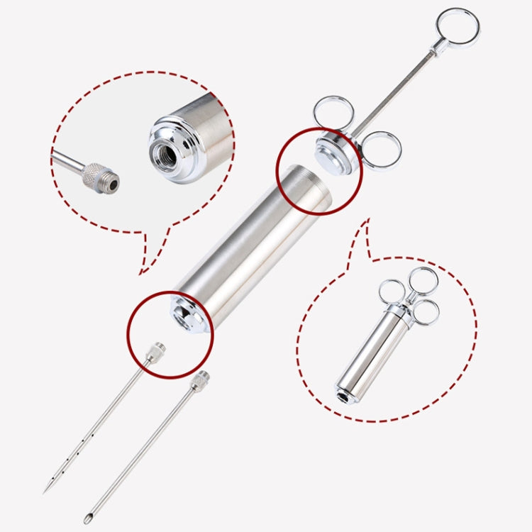 304 Stainless Steel Seasoning Syringe Barbecue Tool Turkey Needle Set