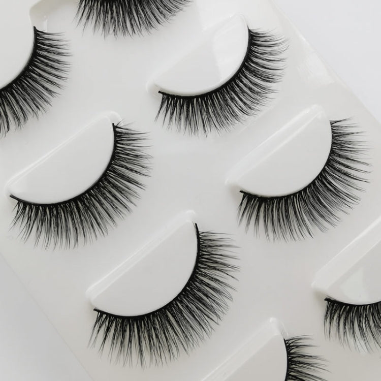 4 Pairs In One Box Handmade Mink False Eyelashes Slender And Long Three-Dimensional Multilayer Eyelashes