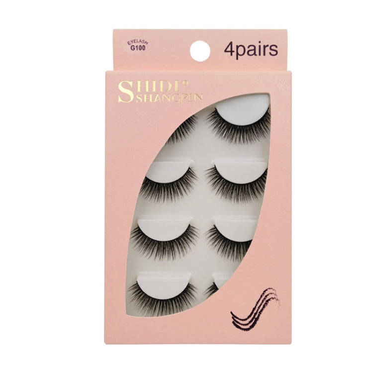 4 Pairs In One Box Handmade Mink False Eyelashes Slender And Long Three-Dimensional Multilayer Eyelashes