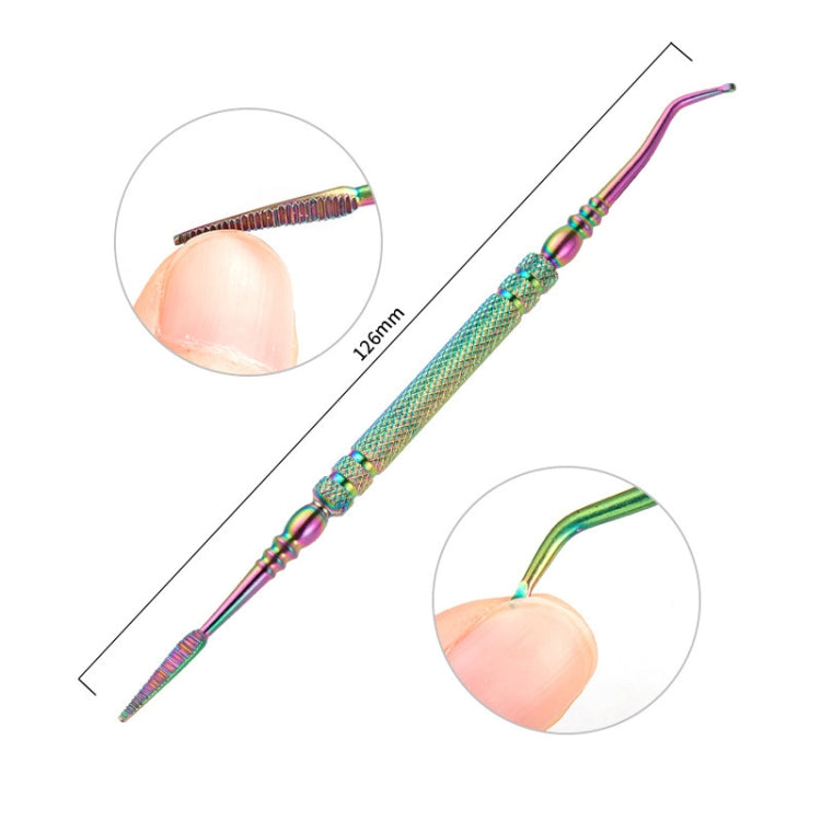 11 in 1 Color Titanium Stainless Steel Nail Steel Push Nail File