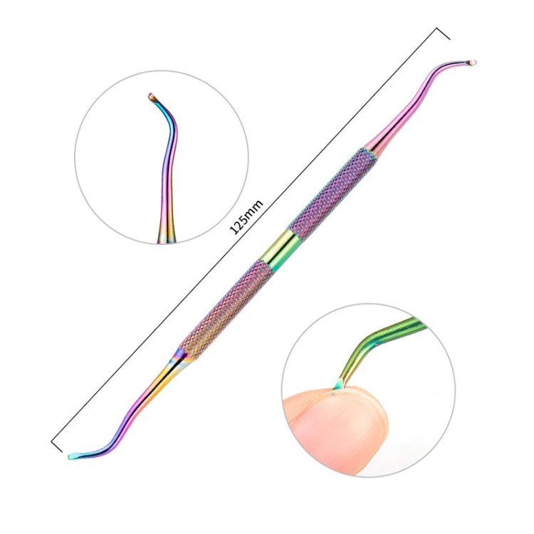 11 in 1 Color Titanium Stainless Steel Nail Steel Push Nail File