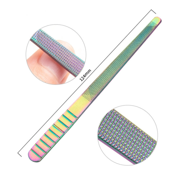 11 in 1 Color Titanium Stainless Steel Nail Steel Push Nail File