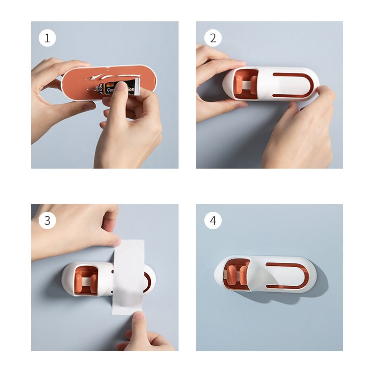 Bathroom Toilet Mop Clip Wall-Mounted Rack Broom Mop Hook