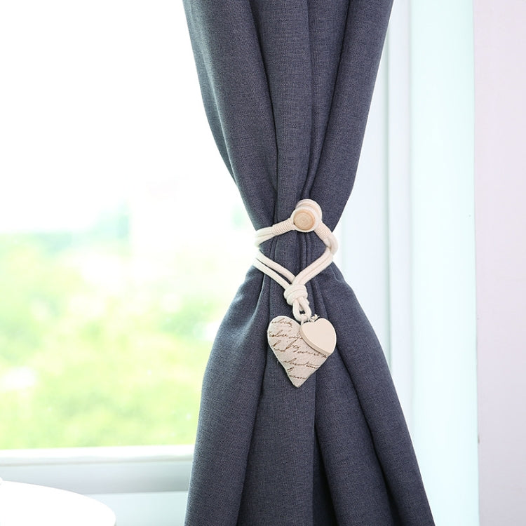 A005 Cotton And Linen Curtain Magnet Bandage Free Perforated Tassel Curtain Buckle