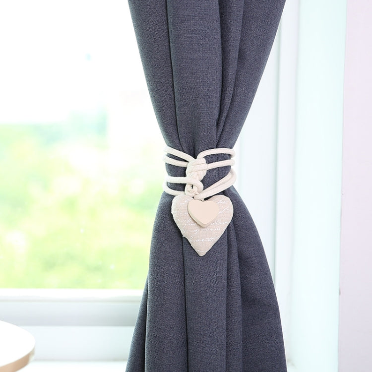 A005 Cotton And Linen Curtain Magnet Bandage Free Perforated Tassel Curtain Buckle