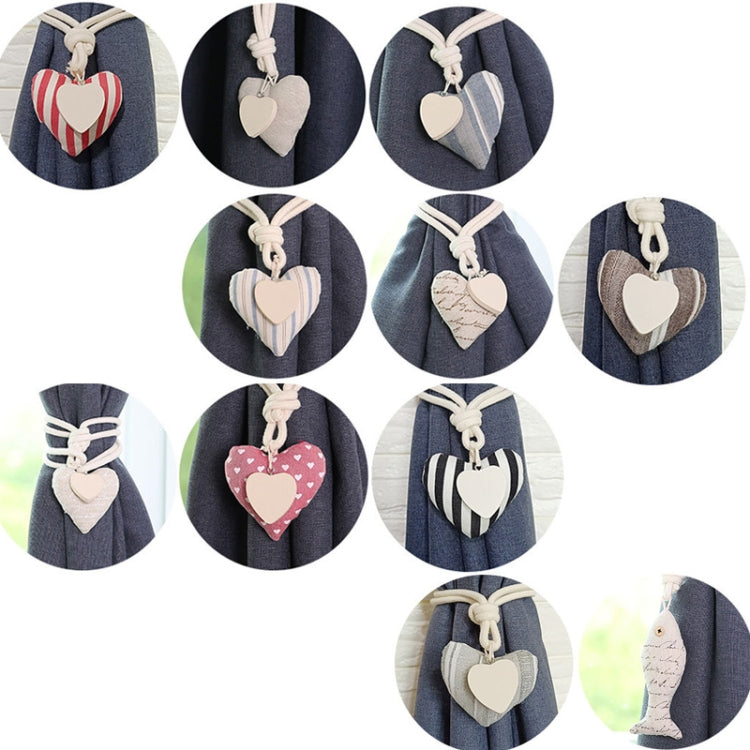 A005 Cotton And Linen Curtain Magnet Bandage Free Perforated Tassel Curtain Buckle