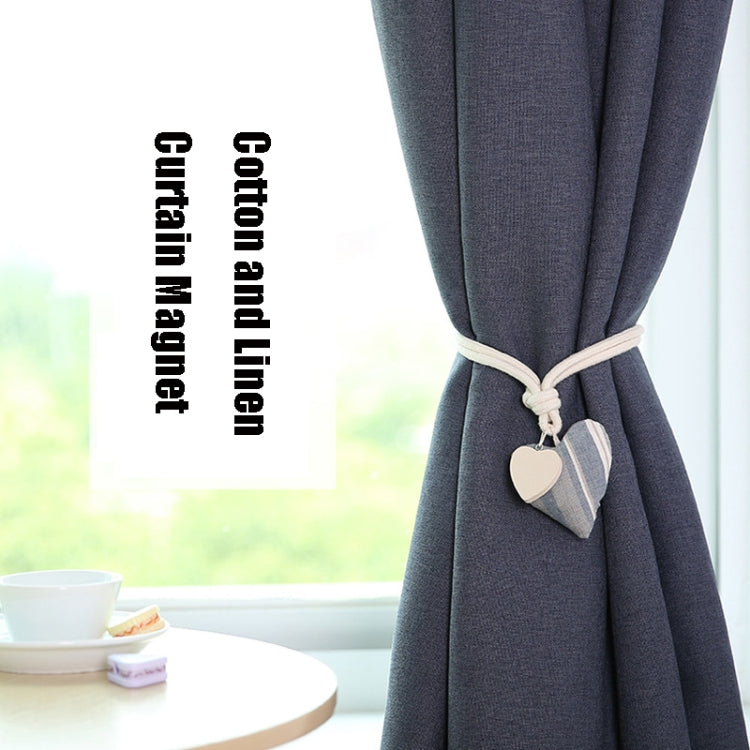 A005 Cotton And Linen Curtain Magnet Bandage Free Perforated Tassel Curtain Buckle